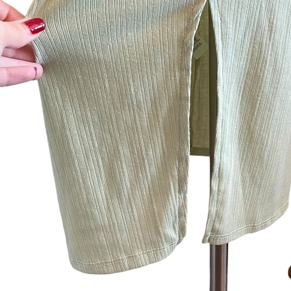 Sleeveless Knit Midi Dress With Cut Out Tie Side By Planet Gold - Picture 7 of 10